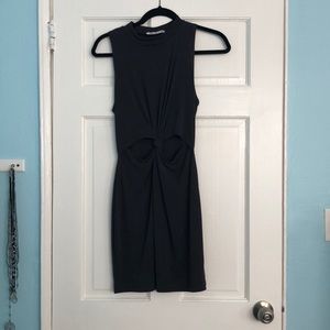 Audrey 3+1 Gray dress with knot in center